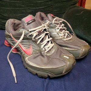 Nike gray, pink and white Supportive Air Sneakers